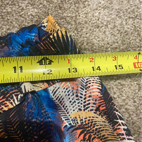 RACHEL Rachel Roy Multicolor Palm Trees Tropical Tie Elastic Waist Pants Sz XS - Picture 4 of 8